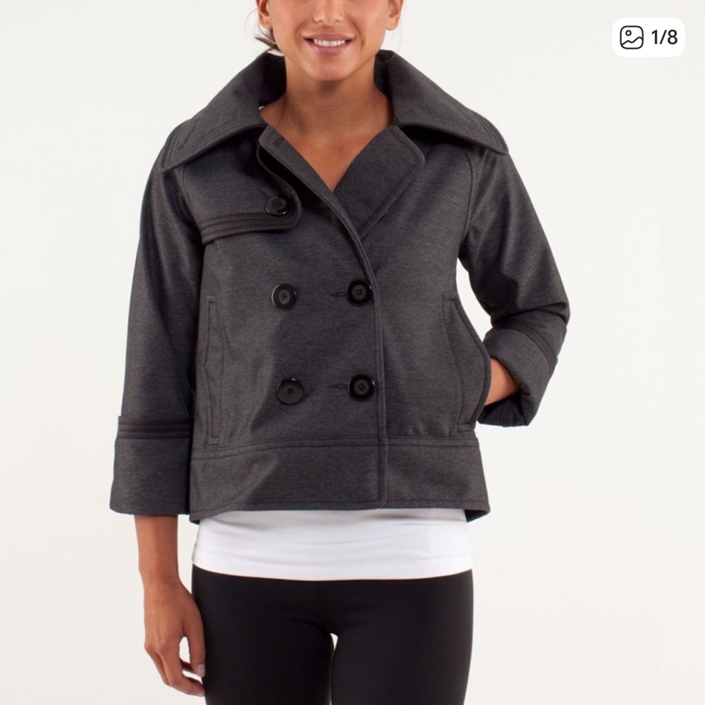 EUC worn 1x Lululemon Coco Softshell Jacket Sz 8 In Black